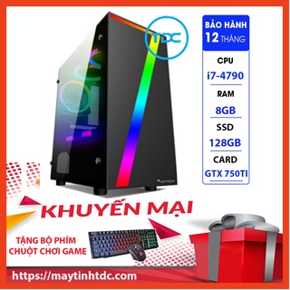 MAX PC GAMING X7 CPU Core i7 4790 Ram 8GB SSD 128GB GTX 750TI Chơi PUBG,LOL,CF,Fifa4,Đế chế Tặng Bàn Phím Chuột Game