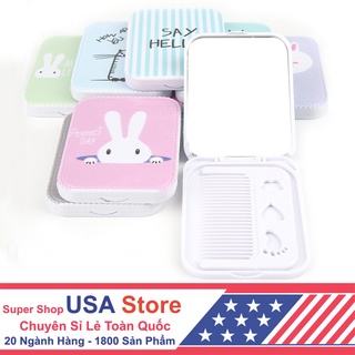 Gương Tặng Lược Cute T6 - Gương Soi Bé Nhỏ Cầm Tay, Họa Tiết Hoạt Hình Xinh Xắn, MINI Đáng Yêu Bỏ Túi