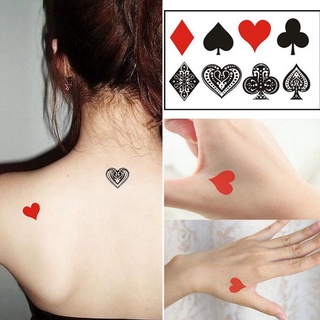 FOLLOW TẶNG 3KHÀNG CÓ SẴN Hình Xăm Dán Họa Tiết Trái Tim Và Lá Bài Độc Đáo Chuồn Cơ Rô Bích CHỌN MẪUVOUCHER 100