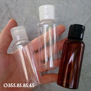 Bộ 100 chai nắp bật 50ml -Lọ nhựa chiết mỹ phẩm