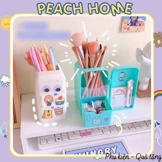 Ống Cắm Bút Hình Tủ Lạnh Có Tay Cầm Và Ngăn Kéo Để Sitcker Washi Tape Xinh Xắn Decor Bàn Học Kệ Mỹ Phẩm Cute Trang Trí