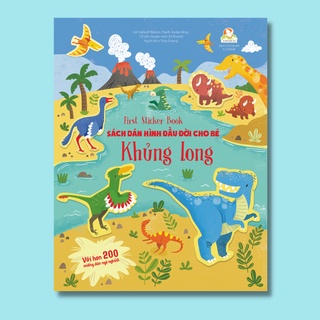 SÁCH - First sticker book - Sách dán hình đầu đời cho bé - Khủng long
