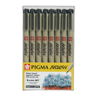 Bút Sakura Pigma Brush - Bộ 8 Màu
