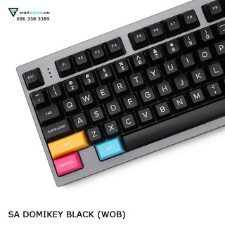 [Mã SKAMSALE03 giảm 10% đơn 200k] Bộ nút bàn phím SA Domikey White on Black 151 nút nhựa ABS double shot