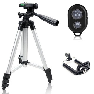 Bộ 1 Tripod TF-3110 và 1 Giá đỡ điện thoại và 1 Remote (Đen)