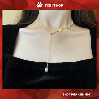 Vòng cổ nữ dây chuyền nữ dây mảnh họa tiết vảy vàng sang chảnh TB264 - TOBI'SHOP