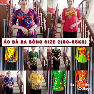 Áo lẻ bà ba bông s2(48-55kg mặc vừa)