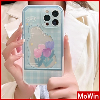 iPhone Case Acrylic Invisible Folding Stand Silicone Soft Case Airbag Shockproof Camera Cover Flower Compatible For iPhone 11 Pro Max 13 Pro Max 12 Pro Max 7Plus xr XS Max