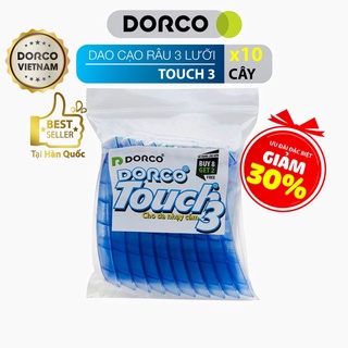 Gói 10 dao cạo 3 lưỡi DORCO TOUCH 3