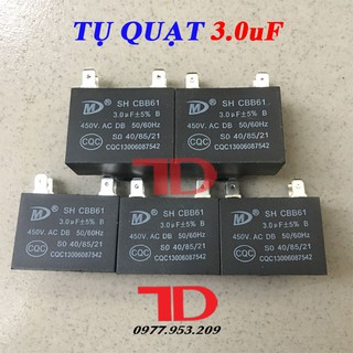 Combo 5 tụ quạt 3.0uF, CAPA quạt 3.0