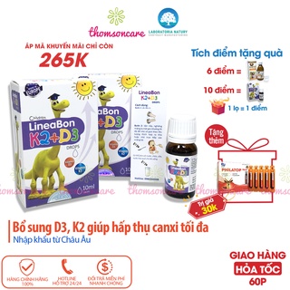 D3 K2 Lineabon bổ sung vitamin d3 cho trẻ sơ sinh, giúp hấp thụ d3k2 canxi, giảm còi xương, tăng chiều cao