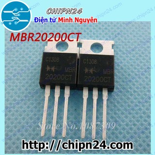 [1 CON] Diode MBR20200CT TO-220 20A 200V (MBR20200 MBR 20200) [Diode Schottky] (Linh kiện điện tử)
