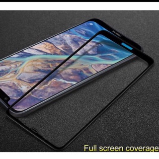 Kính full màn cho Nokia 8.1 tặng ốp dẻo trong