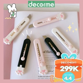 Dao dọc giấy mini cute hình bàn chân Mèo Decorme Dao cắt giấy dễ thương