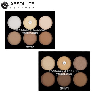 Tạo khối Absolute New York Highlighter and Contour Palette AHC - bảng 6 ô