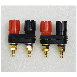 Bộ 2 trạm loa / cọc loa đỏ đen chân ngắn " jăck bắp chuối cái"