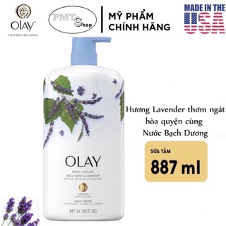 [USA] Sữa tắm dưỡng ẩm Olay Fresh Outlast hương Lavender chai vòi 887ml - Mỹ