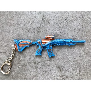 MÓC KHOÁ CAO CẤP MÔ HÌNH PUBG M4 RỒNG XANH