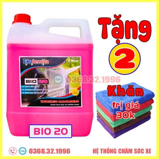 Dung Dịch Rửa Xe Không Chạm - Nước Rửa Xe Ô Tô, Xe Máy Ekokemika - Bio 20 - 5L(hàng chính hãng) TẶNG 2 KHĂN LAU KHÔ