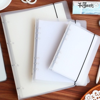 Sổ còng bìa nhựa cứng lưu trữ,chiết sticker tháo dời được A4/A5/A6 tặng thêm 2 dây chun giữ sổ