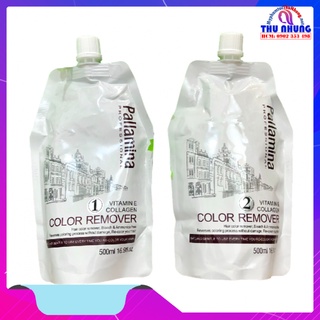 BỘ BÓC MÀU ĐỎ ĐEN AMONIAC PALLAMINA COLLAGEN Ý 500ML