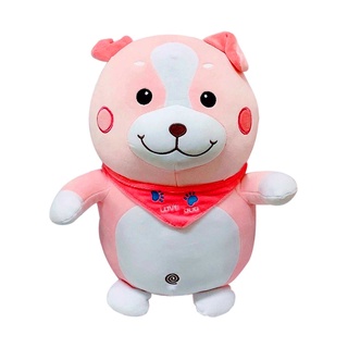 GẤU BÔNG CHÓ ĐEO KHĂN QUÀNG MIỆNG CƯỜI MĨM (45 CM) GB276 (HÀNG LOẠI 1)