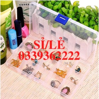 [ HAIANHSHOP ] Hộp đựng trang sức 10 hoặc 15 ngăn tiện dụng   Duashop >