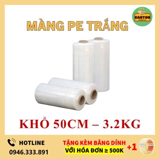 [SỈ/LẺ] Màng PE Trắng khổ 50Cm 3.2Kg, Màng Co PE Trắng Giá Rẻ Hà Nội