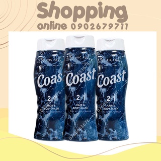 Tắm Gội Coast Mỹ 2in1 530ml