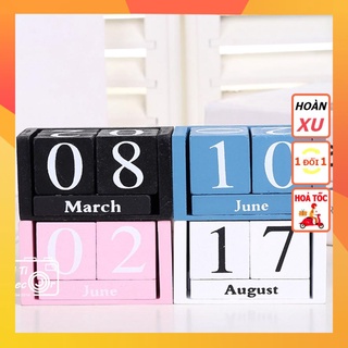 Lịch gỗ trang trí chụp ảnh, decor nhà cửa, cửa hàng