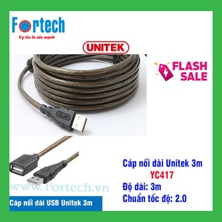 Cáp USB nối dài Unitek 3m YC417, Chuẩn 2.0