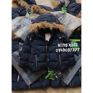 Áo Parka Lửng Bé Gái Kèm Belt Navy Verbaudet