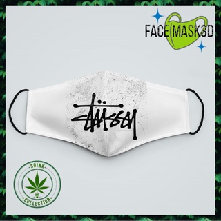 Khẩu Trang In Hình 3D S.t.u.s.s.y_4 Soink Vải Cotton 100%,Kháng Khuẩn,Không Đau Tai,Dễ Thở Cho Nam Nữ