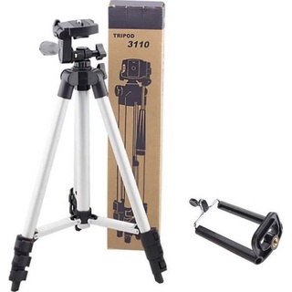 Bộ 1 Tripod 3 chân và 1 giá đỡ điện thoại hỗ trợ livestream, chụp ảnh chuyên nghiệp 88202 Lamon Store