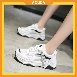 Giày thể thao nữ độn đế trắng cao cấp giày nữ giá rẻ hot trend siêu ngầu nhiều màu - A2