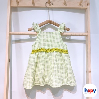 Váy cho bé gái HAPYKIDS 2 dây chất xô muslin cho mùa hè mát mẻ, đầm cho bé từ 0-4 tuổi [V22.05]