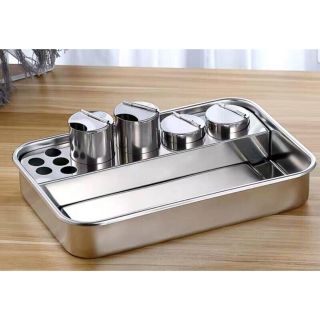 Bộ hộp khay inox dùng trong spa, phun xăm