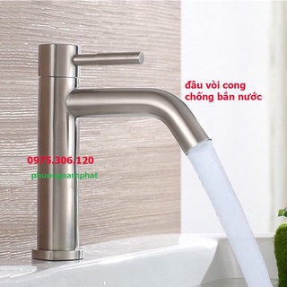 {GIÁ SỈ} Vòi Rửa Mặt Lavabo Lạnh 100% inox 304 N6000 Fotar VÒI LA ĐIẾU 20cm đặt trên thành lavabo đảm bảo không han gỉ