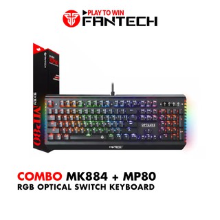 [Mã BMLT200 giảm 200K đơn 699K] Combo FANTECH Experience Phím Cơ MK884 + Lót Chuột Full-sized MP80 - chính hãng