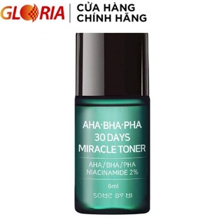[Mã COSGLORIAT3 -8% đơn 250K] Nước Hoa Hồng Giảm Mụn Some By Mi AHA BHA PHA 30 Days Miracle Mini 6ml