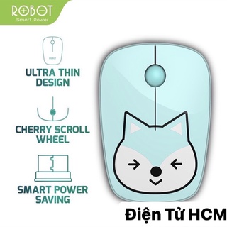 Chuột Quang Không Dây 2.4GHz ROBOT M220 Khoảng Cách Tín Hiệu 20m Công Nghệ Cảm Biến Quang Học 1600DPI - BH 12 THÁNG