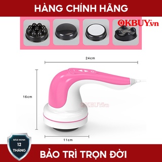 [GIÁ TỐT] Máy massage cầm tay 4 đầu Puli PL-604AC4 - 5 chế độ mát xa