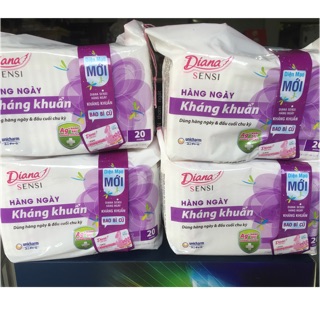 BĂNG VỆ SINH DIANA SENSI HÀNG NGÀY KHÁNG KHUẨN 20 miếng tặng 2m