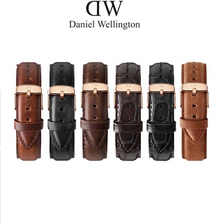 Dây da đồng hồ Daniel Wellington khóa vàng &amp; bạc đủ size DW Chính Hãng