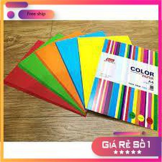 250 tờ Giấy màu A4 ĐL 80gsm ( 5 màu XL, XB, Đ, C, VC)