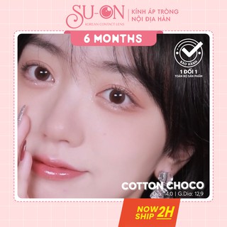 [Video thật]Lens cận nâu tự nhiên COTTON CHOCO, kính áp tròng Hàn Quốc chính hãng Lensme 14mm, chocobabi siêu êm 6 tháng
