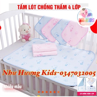 TẤM LÓT CHỐNG THẤM 4 LỚP CHO BÉ, SIÊU THẤM CHỐNG THẤM