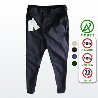 Quần Đũi Nam Ống Rộng AROTI Form Slim Fit Chất Đũi Dày Đẹp, Siêu Mát,Co Giãn Tốt Dáng Suông Dài Công Sở Đủ Size D0035-XT