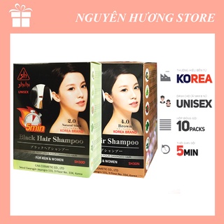 [COMBO 10 GÓI] Dầu gội phủ bạc shihi - Không cần nhuộm vẫn đen tóc | Dầu gội phủ bạc Hàn Quốc