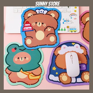 Tấm lót chuột máy tính, bàn di chuột hình gấu dễ thương, dễ dàng sử dụng SUNNYSTORE